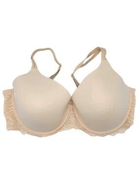 Soma Embraceable Enchanting Lace Wing Bra Beige 40DD Underwire Perfect Coverage